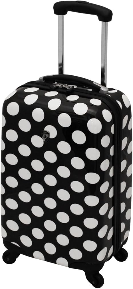 polka dot hardside luggage