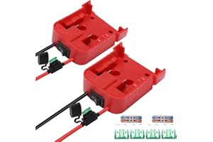 RATULIE Power Wheel Adapter for Milwaukee M18 18V Power Wheels Battery Converter Connector for Milwaukee M18 Battery Adapter Dock Power Wheels DIY (2 Pack)