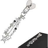 Cute Charm Chain for Kindle, Star Pearl Keychain Strap Charm with Hook Decorative E-Reader Key Chain Decorating Accessories for Kindle Phone Decor Women Gifts