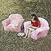 Roundy Gingham Chair for Kids Upholstered Toddler Armchair for Ages 2–5, Sturdy Wooden Frame, Soft Durable Cotton Fabric, Lightweight, Fully Assembled, Ideal for Playrooms, Nurseries & Bedrooms.