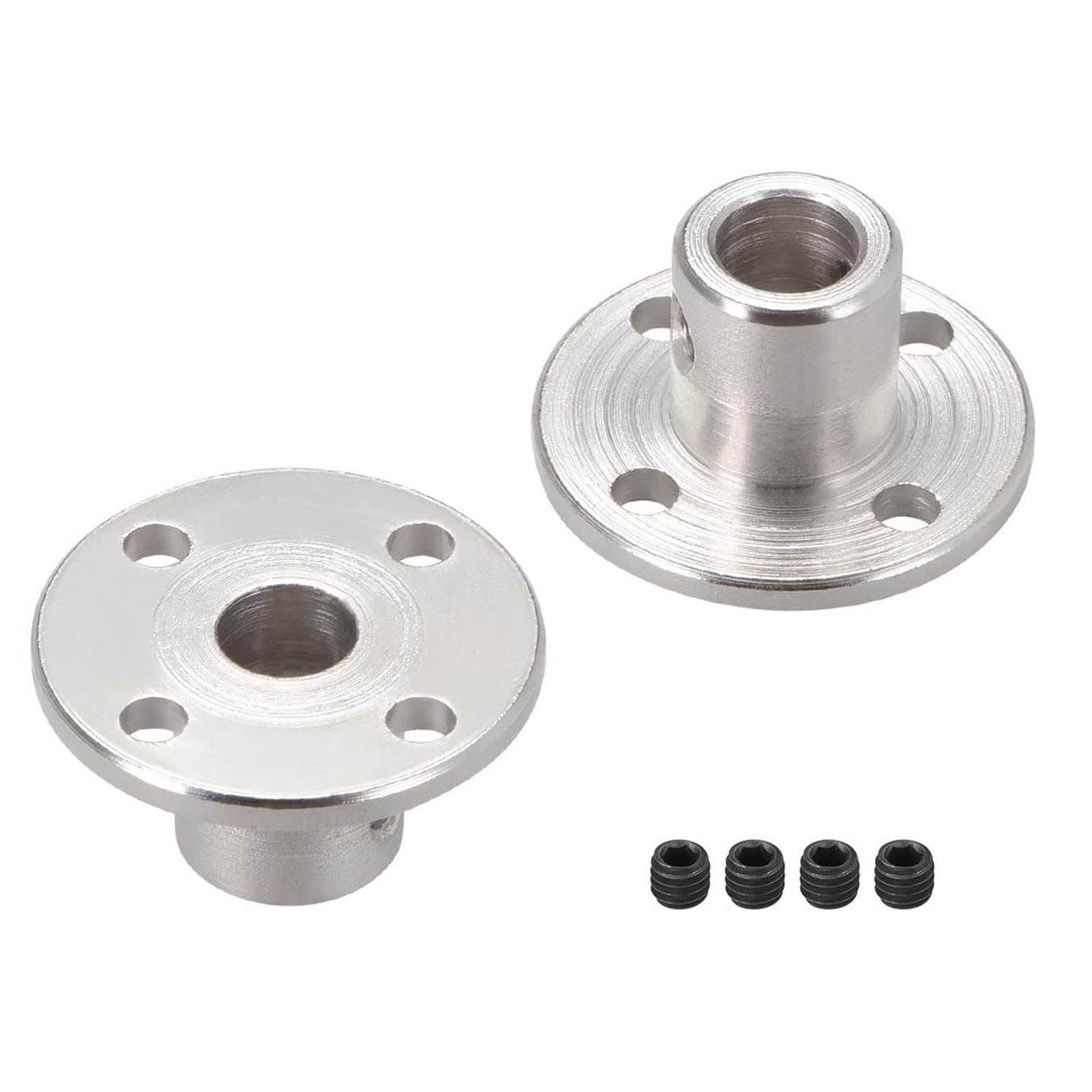 TA-VIGOR Rigid Flange Coupling 6mm Inner Dia, Motor Guide Shaft Coupler Motor Connector for DIY Parts, 2Pcs