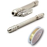 3PCS DIY Twisted Copper Wire Tool Winding Copper Wire for Jewelry Making, Artifact Handmade Antique Jewelry Accessories Mini Pin Vise Jewelry Making Tool (Tools&amp;Copper)