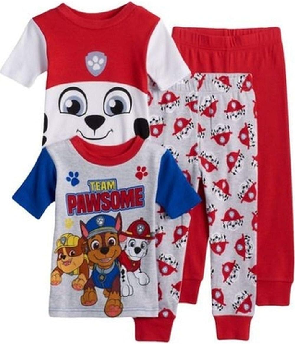 Paw Patrol Toddler Boy's 4-Piece Print, Marshall Costume Pajama Set