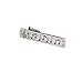 Status Men's Tie Bar Music Notes, Silver, One Size