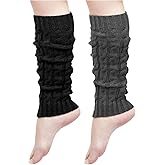 Loritta Womens Leg Warmers Winter Warm Knit Long Boot Socks Slouch Knee High 80s for Party