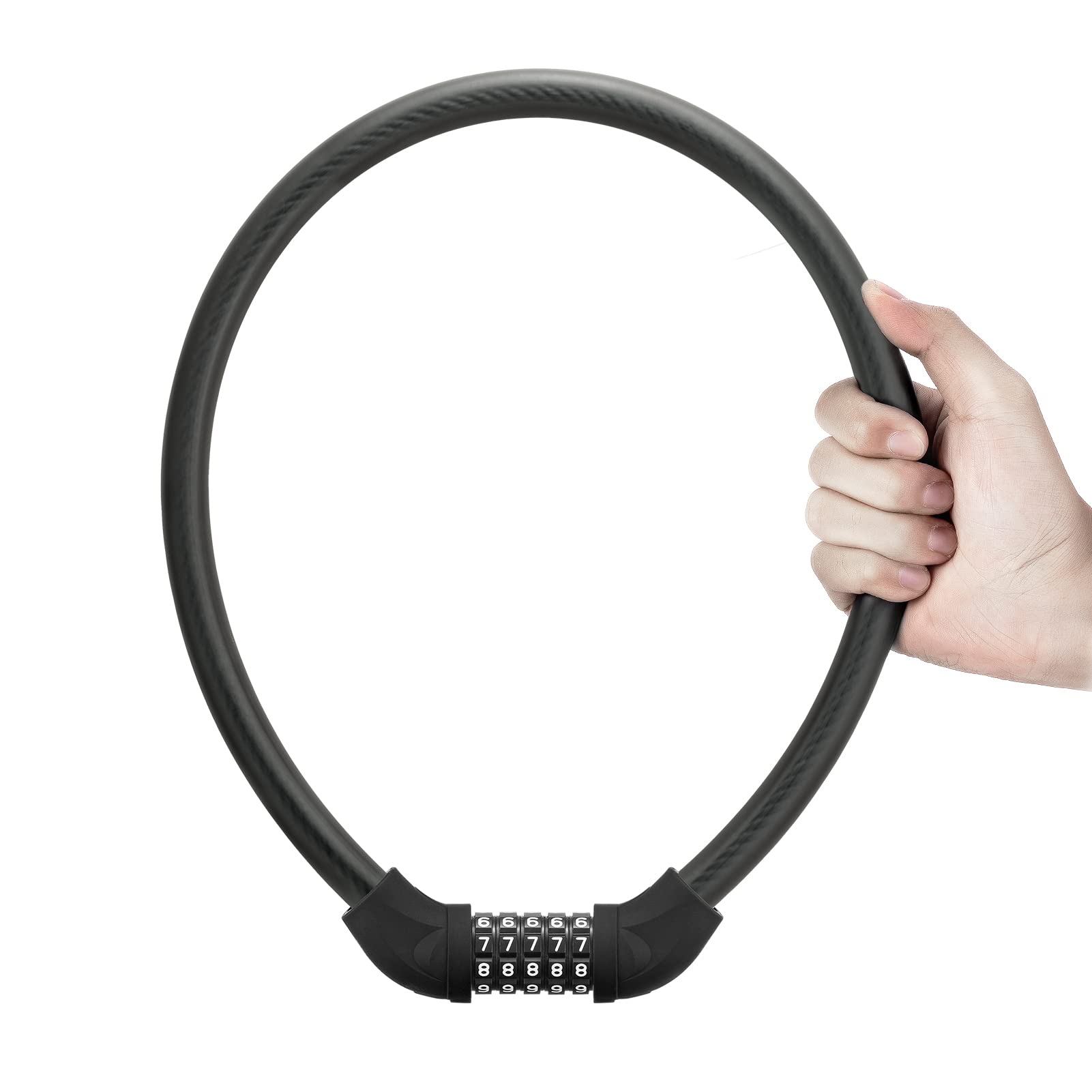 Photo 1 of ROCKBROS Bike Lock 5 Digit Cable Lock Lightweight Bicycle Lock Bike Lock Combination Portable Lock for Bike