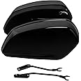 TCT-MOTORPARTS Gloss Black Hard Saddlebag Saddle Bags Fit For Harley Sport Glide FLSB 107 2018 2019 2020 2021 2022 2023 2024