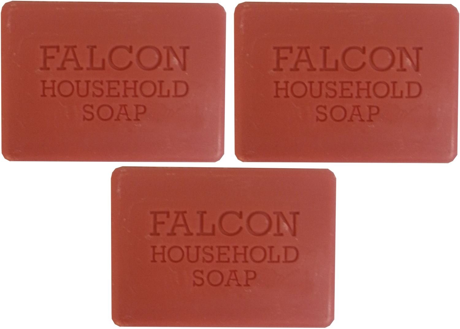 3 x Falcon Traditional Household Red Carbolic Soap 125g by Falcon