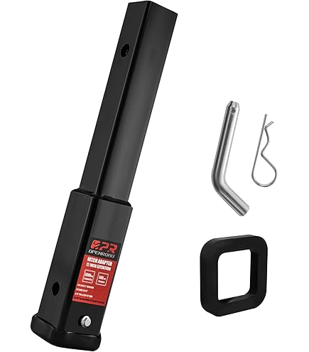 2-Inch Trailer Hitch Receiver Extension - 4000 Lb Capacity, 5/8" Pin Hole, Black