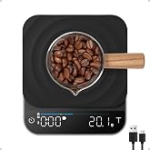 RENPHO Espresso Scale with Timer, Rechargeable, 0.1g Accuracy, 3kg | Coffee Scale with Flow Rate Indicator, Digital Kitchen Scale for Pour-Over Coffee, Gift for Coffee Lover, Baking, Calibarista