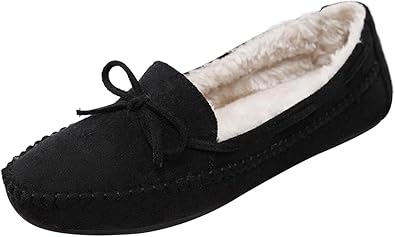 Amazon Sfcsfly レディース モカシン モカシン シューズ 靴 レディース フラット ぺたんこ 抗菌防臭 スウェード パンプス モカシンシューズ ボア ふわふわ もこもこ 冬 22 5cm 25cm モカシン