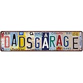 Dad Metal Tin Sign Garage Decor Best Dads Garage Signs Vintage Dad'S Workshop Sign Father Garage Signs Garage Car Themed Room Wall Decor 4x16 Inch