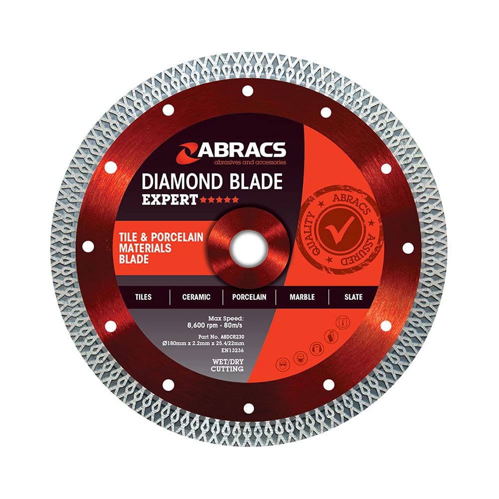Abracs ABDCR30020 EXPERT X-TECH Tile & Porcelain Cutting Blade, 300mm x 2.6mm x 20mm, Pack of 1
