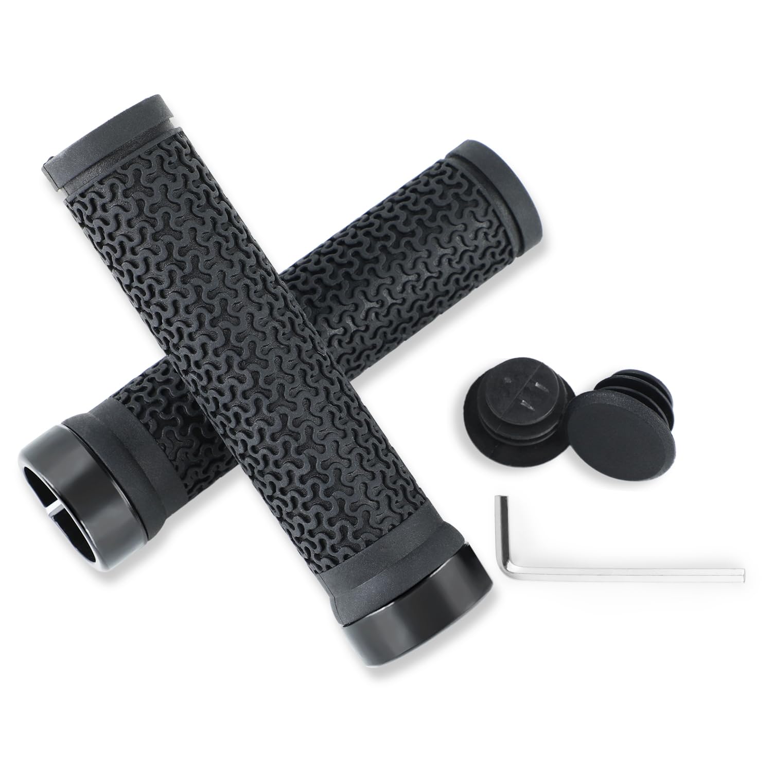 ZCYLPT Bike Handlebar Grips,Professional Mountain Bicycle Grips with Aluminum Lock Non-Slip Rubber Handle Grip for Bicycle MTB Cycling (083)