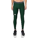 Under Armour Men's HeatGear Armour Leggings, (301) Forest Green/White/White, Large