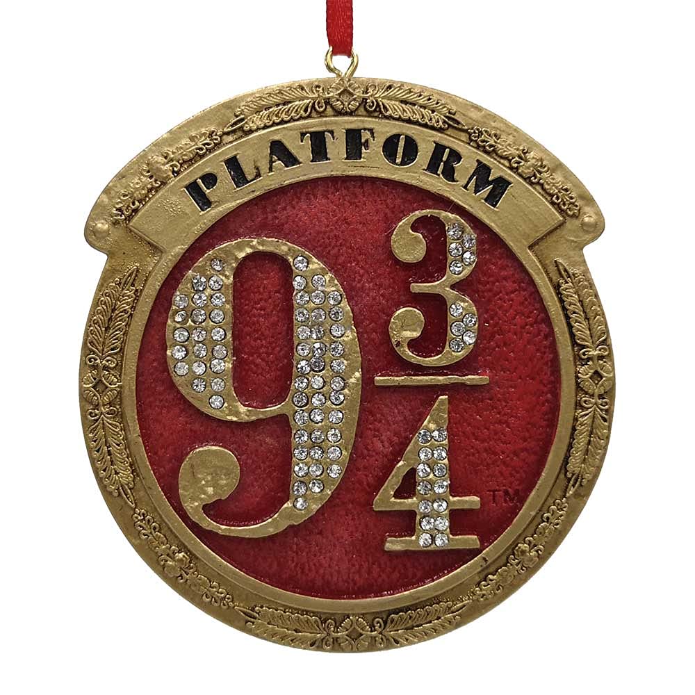 Nemesis Now Harry Potter Train Platform 9 3/4 Hanging Ornament, Red, 8.2cm (B5677T1)