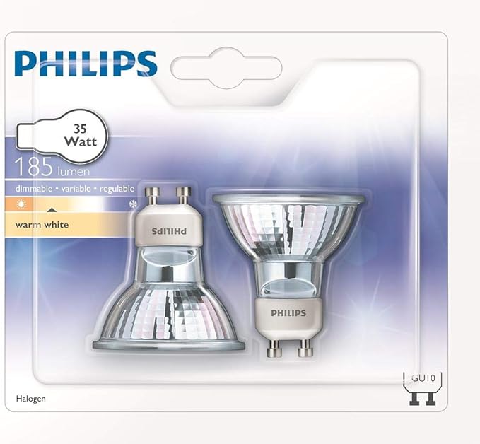 Philips HalTwist Lot de 2 Ampoules Halogène Culot GU10 35 Watts Amazon.fr Luminaires et Eclairage