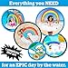 BigMouth Inc Lil’ Water Float - Pool Floaties for Infants Babies & Kids Ages 1-3, for Beginner Swimmers, Easy to Inflate and Durable - Happy Rainbow