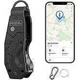 Air Keychain, Key Organizer Works with Apple Find My, Built-in airtag Chips, Holds 2-6 Keys, Car Key Chains with GPS Tracker, Key Finder, Minimalist Key Holder for Men and Women, (iOS Only) (Black)