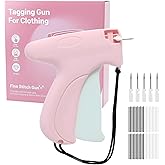 Stitch Gun for Clothes Handheld with 6 Needles, 1000 Black & 1000 White 5mm Mini Fasteners - Quick Clothing Fixer Micro Tagging Gun for Garments