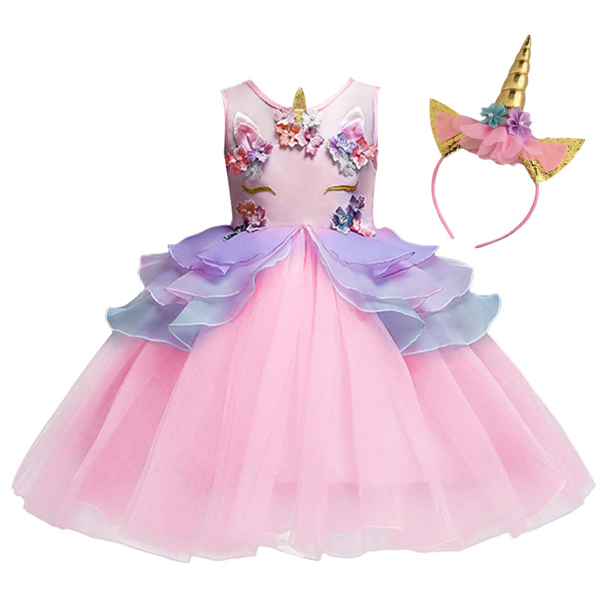 Buy MYRISAM Princess Girls Unicorn Birthday Tulle Dress Pageant Party