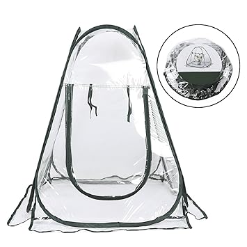 Seika Mini-Gewächshaus aus aus PVC, transparent, für Garten- und Pflanzenzelt, für Kräuter, Gemüse, Obst, 70 x 70 x 80 cm