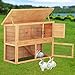 Yaheetech Wooden Rabbit Hutch Coop House,48 x 19 x 33.6'' (LxWxH)