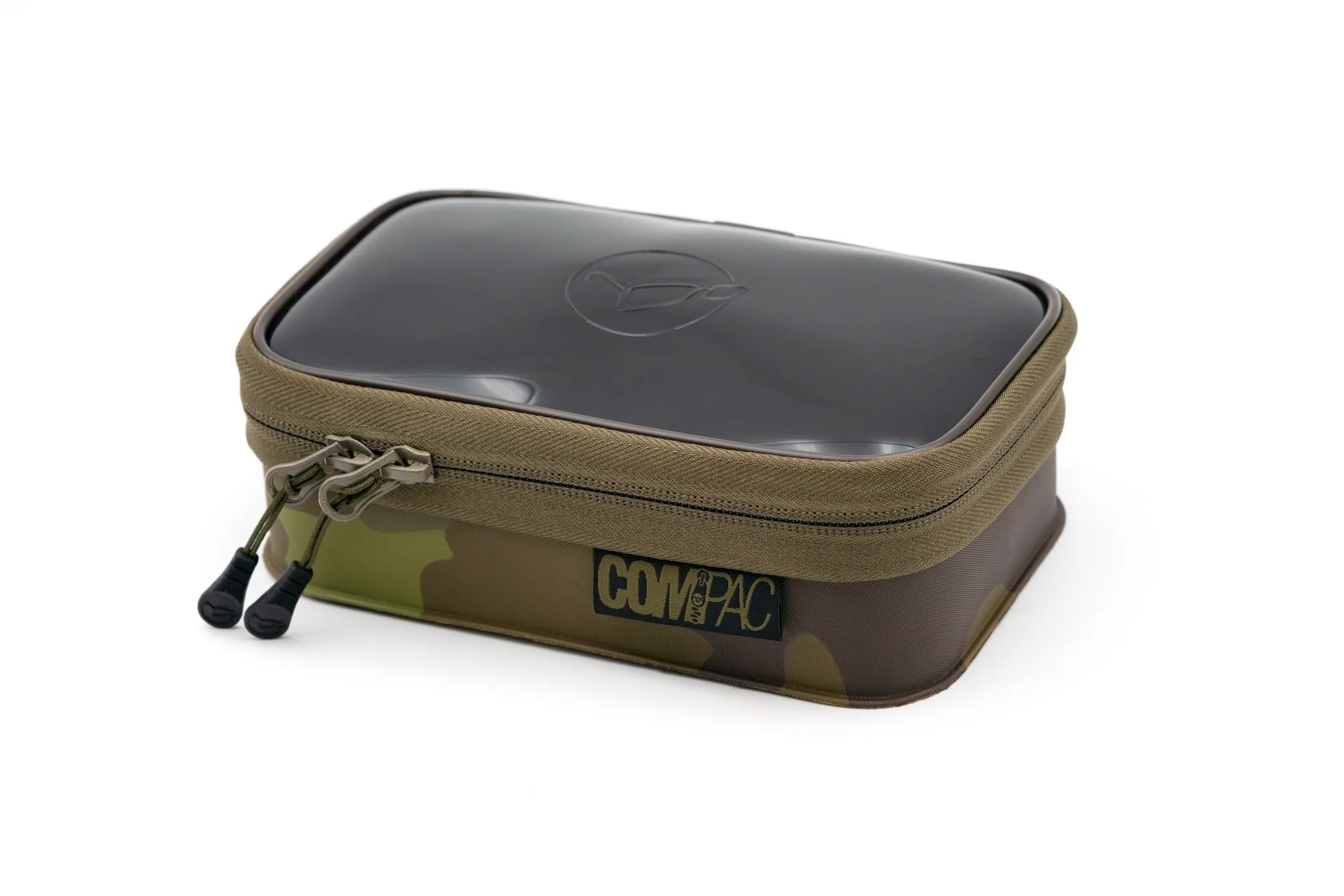 Korda Compac Kamo 110, 110ml, Durable EVA, Zipped Pouches for Tackle Storage, Waterproof, Clear lid for Easy View