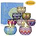 YYHC Aromatherapy Scented Candles Essential Oils Natural Soy Wax Portable Travel Tin Candle Set of 8 Gift 2.5 Ounce tins 160 Hour Burn Long Lasting