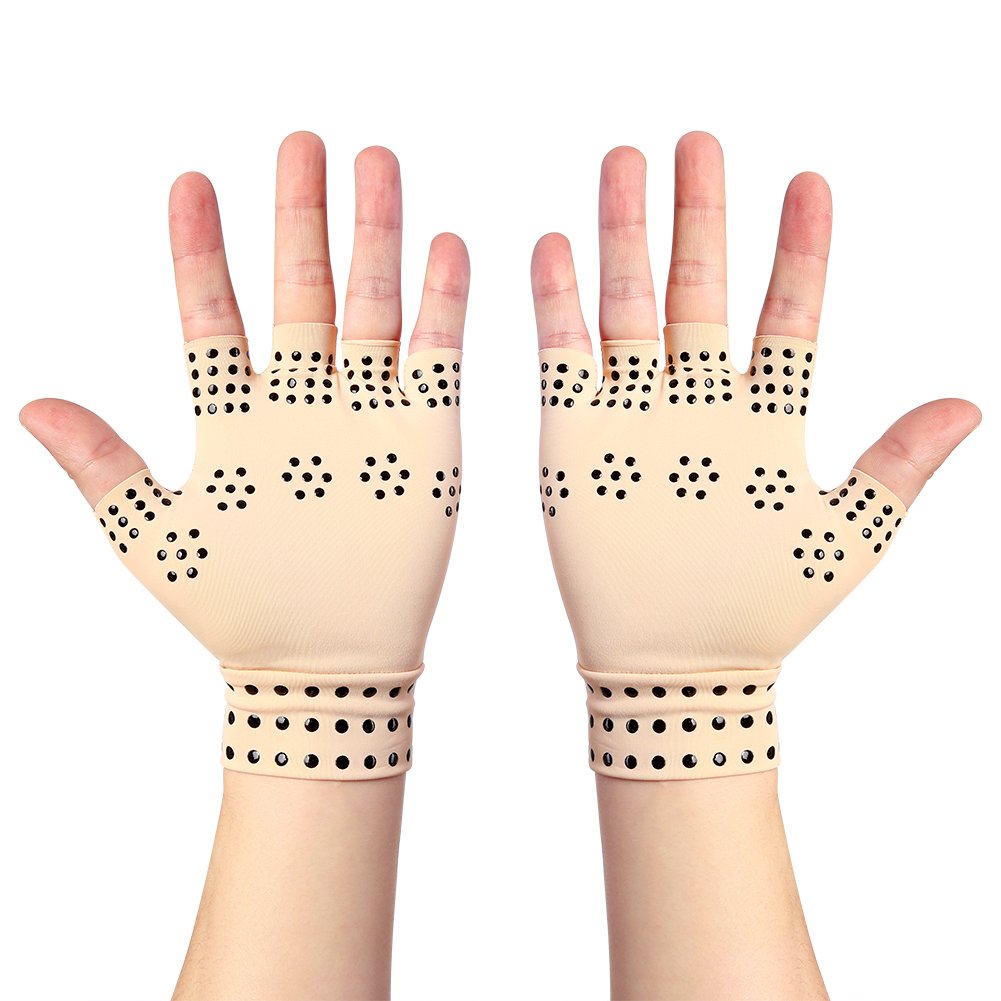 Anti arthritis gloves with magnets, rheumatoid hand pain relief, compression therapy, soothes painful hands
