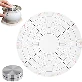 SPEEDWOX 2 Pack Ceramic Pottery Trimming Spinner Tools 4.72 inch Rotary Disc Pottery Wheel Trimmer Tool Clay Small Tools with 30mm Metal Pottery Throwing Wheel Suitable for Potters and Clay Artists