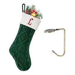 VRFASHION Christmas Stockings with Initials, Letter