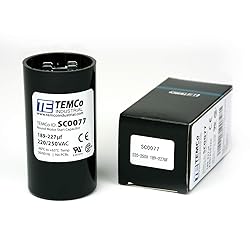 TEMCo 189-227 uF MFD CD60 Start Capacitor 220-250V