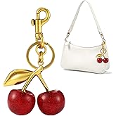 Nalefow 3PCS Vintage Pearl Bag Extender Chain Purse Strap Extenders Sweet Cherry Bag Charm Keychain Purse Handbags