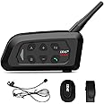 EJEAS V4C Plus Professional Football Intercom, Bluetooth 5.1 Headset with Noise Reduction/Waterproof/FM Radio/Armband for 4 Referees Group Communication (1PC)