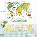Decor MI Kids Educational Puzzles Animal World Map Wall Decals Sticker Home Decor Art Decoration