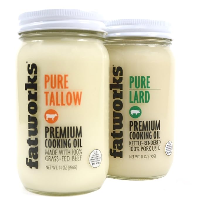 Fatworks Pastured Lard & Tallow Combo Pack 14 oz Each by Fatworks