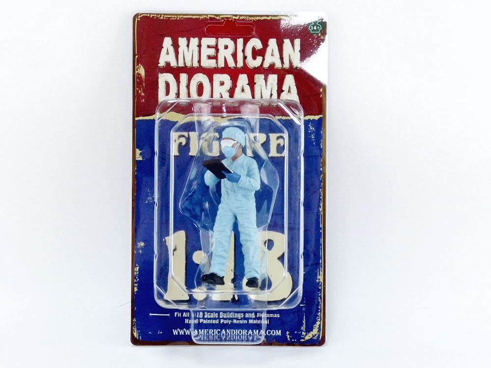 American Diorama 76270 Collectible Miniature Car, White/Blue