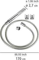 WENKO Wash Basin Shower with Duo Hook - Polished Silver Brass - 170cm Hose view 6