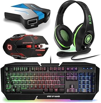 clavier souris avec casque