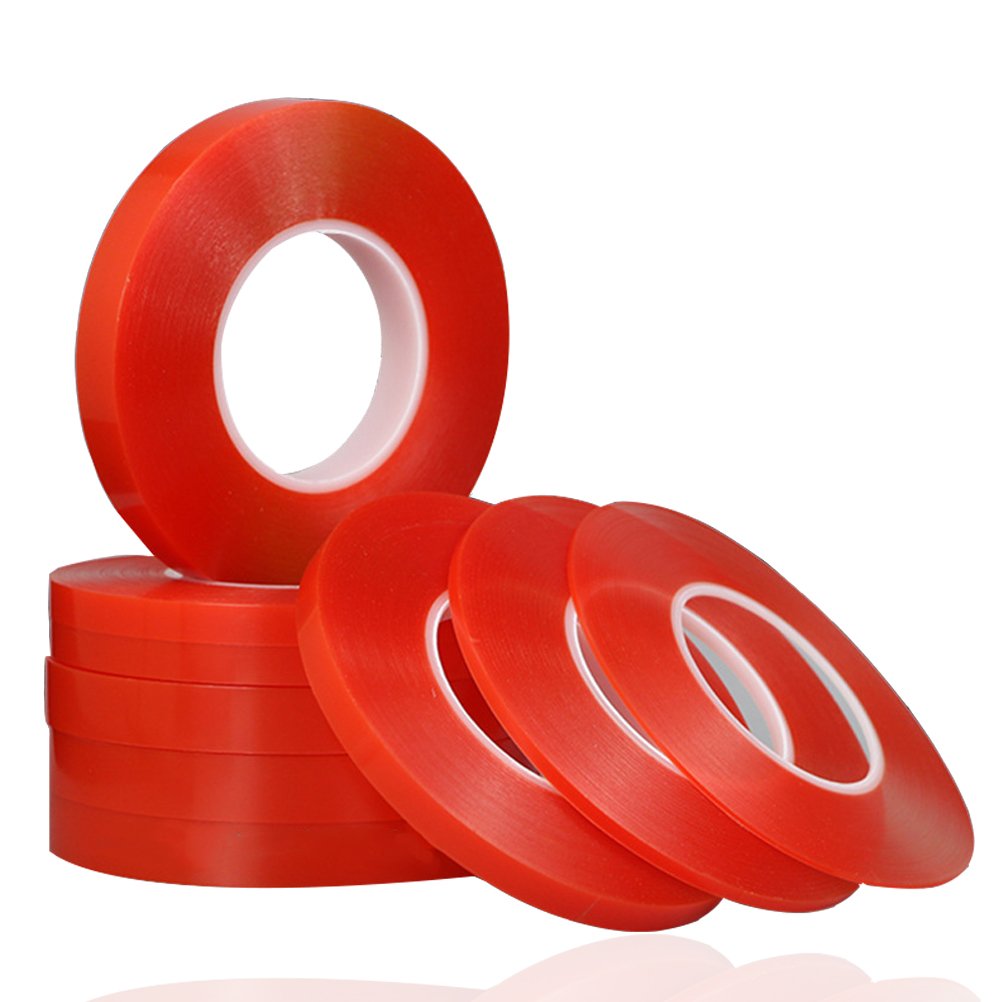 Removable Acrylic Double Sided Mounting Tape for Car Glass Picture,1mm Thickness 10M Length Clear Strong Sticky Indoor Adhesive Tape1/4 1/3 2/5 1/2 3/5 4/5 Inch (20mm)