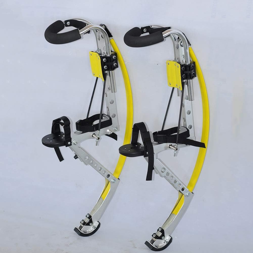 Men Women for Flips Adult Jumping Stilts Bouncing Shoes, Tricks, Exercise, Fitness, Cardio Shoe,Yellow,70~90kg