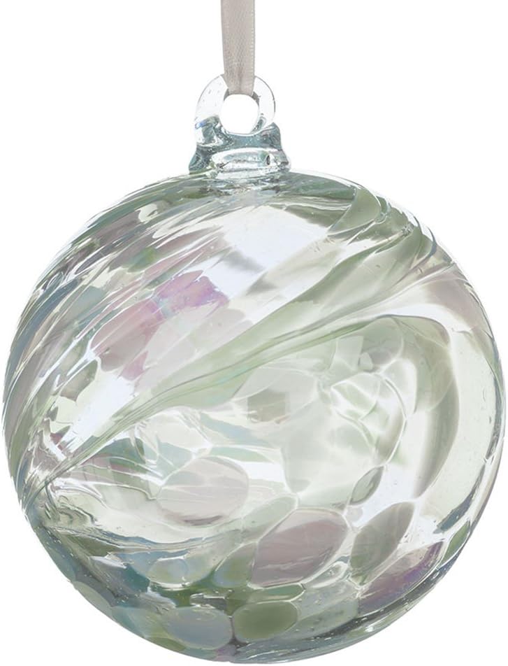 Sienna Glass 30th Wedding Anniversary Friendship Ball, 10cm Handcrafted Pearl Glass Ornament with Ribbon - Image 3