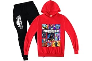 EsEiCo Youth Pullover Hoodie and Sweatpants Suit for Boys Girls Games Graphic 2 Piece Outfit Fashion Sweatshirt Set