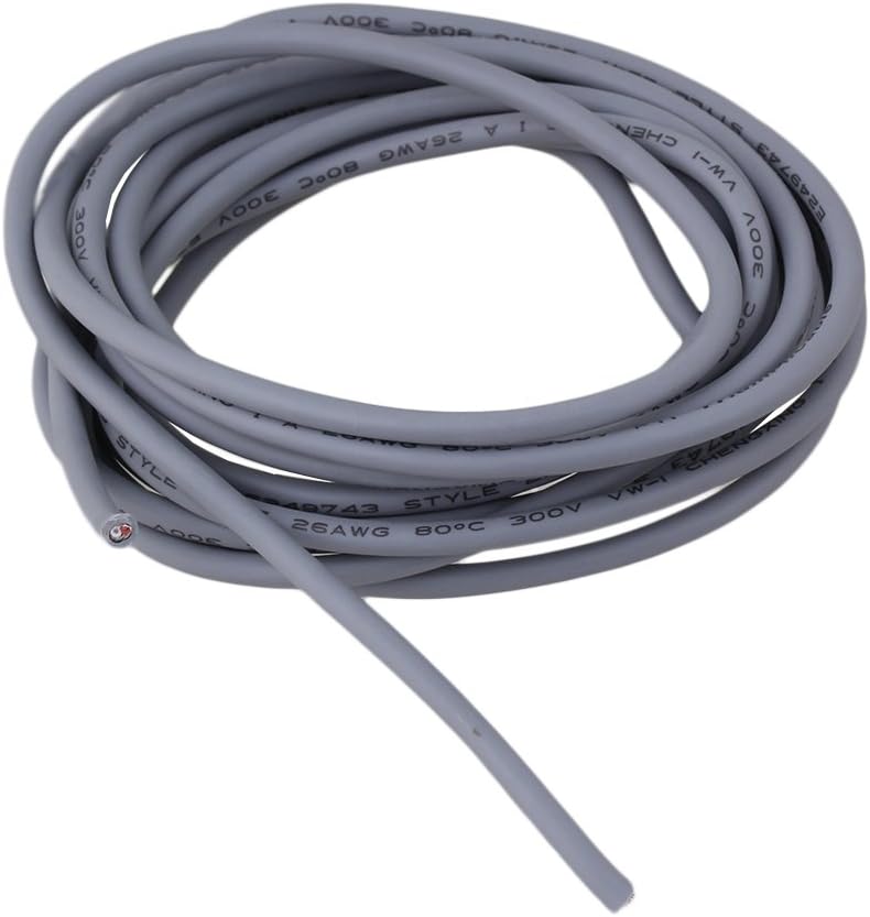 BQLZR Grey 2 Conductor 26Awg Shielded Guitar Pickup Lead Wire 9ft