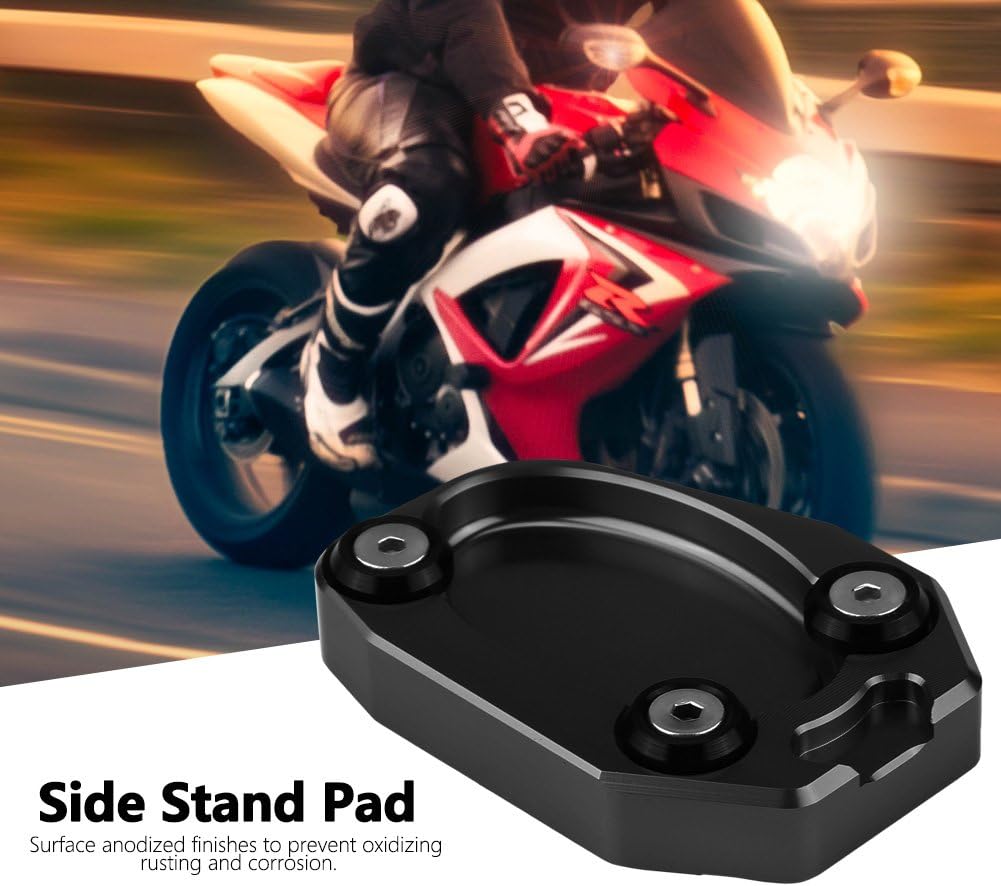 Keenso CNC Aluminum Side Stand Pad Enlarger Extension Pad for Kawasaki