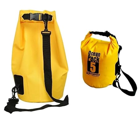 PETRICE 5L Waterproof Outdoor Ocean Pack Swimming Dry Bag for Travelling,Camping,Hiking, Rafting (Multi Color)