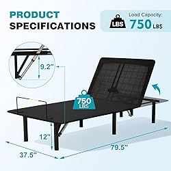 HUAHOME Twin XL Electric Adjustable Bed Base
