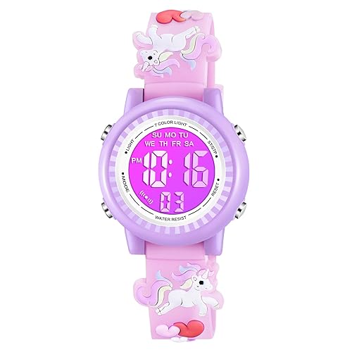Amazon Little Girl Unicorn Watches Venhoo Kids Watches 3D Cartoon