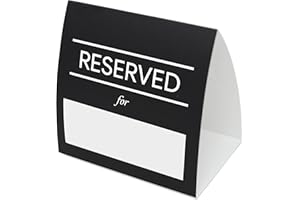 SUTTER SIGNS Reserved For Table Signs 20 Pack | Table Tent Place Cards for Weddings, Restaurants, Events